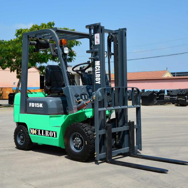 3 Meters Lift Height Diesel Counterweight Forklift FD15 Dynamic Load Sensing