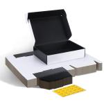 Recycled Materials Custom Logo Black White Carton Mailing Boxes for Luxury