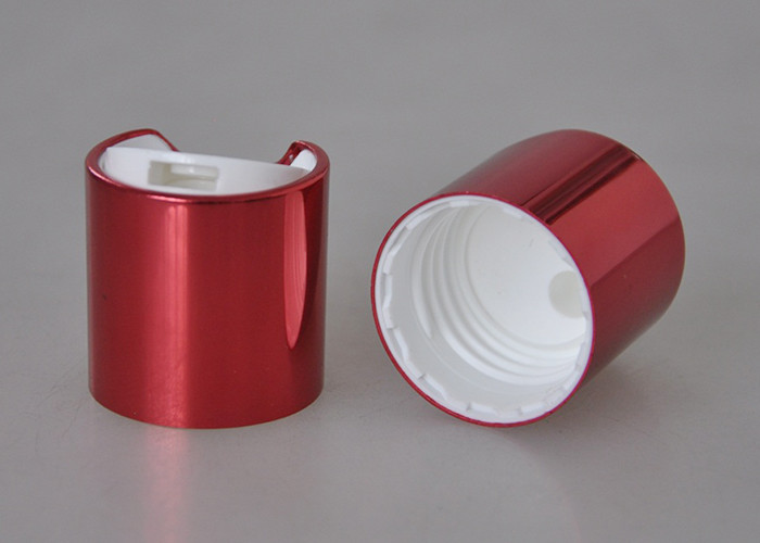 24mm Disc Top Cap , Black Plastic Bottle Caps Outer Aluminum Cover