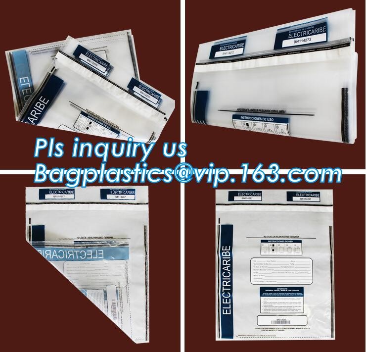 Opaque Tamper Evident Sealing Plastic Bank Money Steb Security Bag / Custom Self Adhesive Plastic Courier Bag, bagease