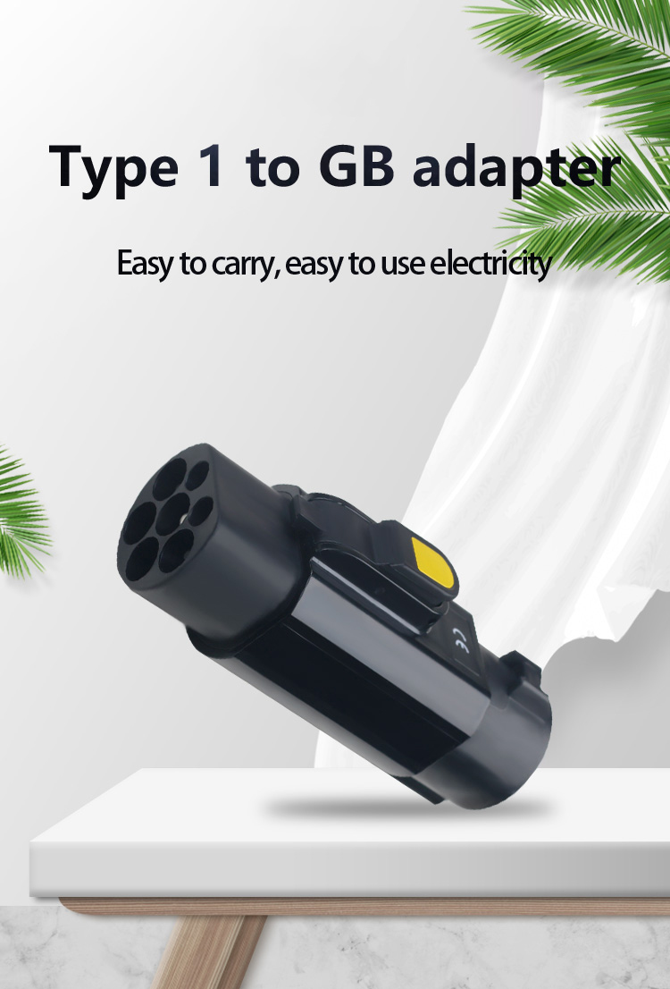 GBT Male Adapter for Electric Vehicle Charger Type 1 Sae J1772 Compact and Lightweight Convertor