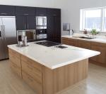 Non Toxic Light White Artificial Quartz Stone Countertops Kitchen Countertop