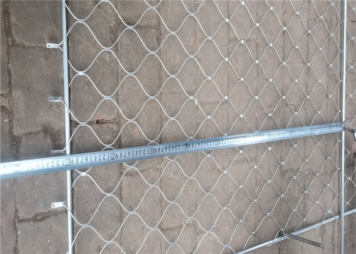 70x120 Anti Corrosive Flexible PVDF Stainless Steel Wire Rope Mesh Fence