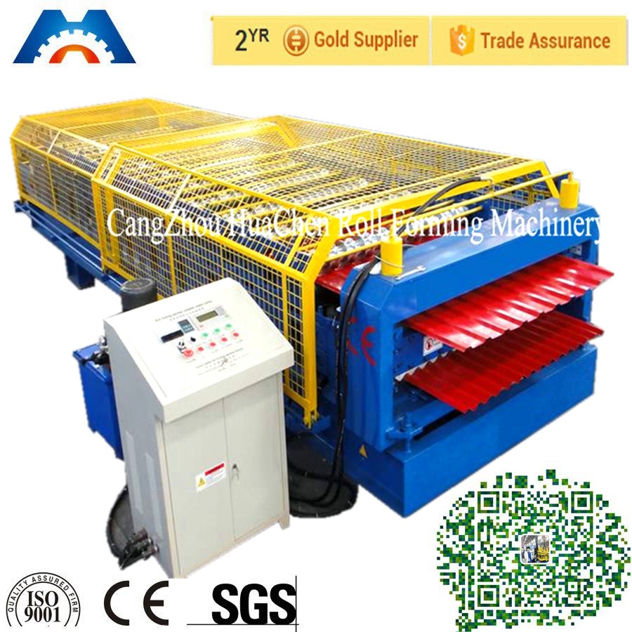 High speed double layer building used metal roofing roll forming machine