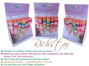 Quality Painting Hair Accessories Display Stand Cardboard Multi Function wholesale
