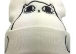 Chinese manufactuer cat hawk embroidered winter knitting patterns for hat cap