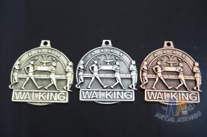 Quality Marathon Die Cast Medals By Zinc Alloy , Custom Metal Running Engraved Medals Antique Gold Silver Copper Plating 3D wholesale