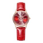 Ladies Diamond Studded Watches Leather Quartz Movement Diamond Encrusted Watch