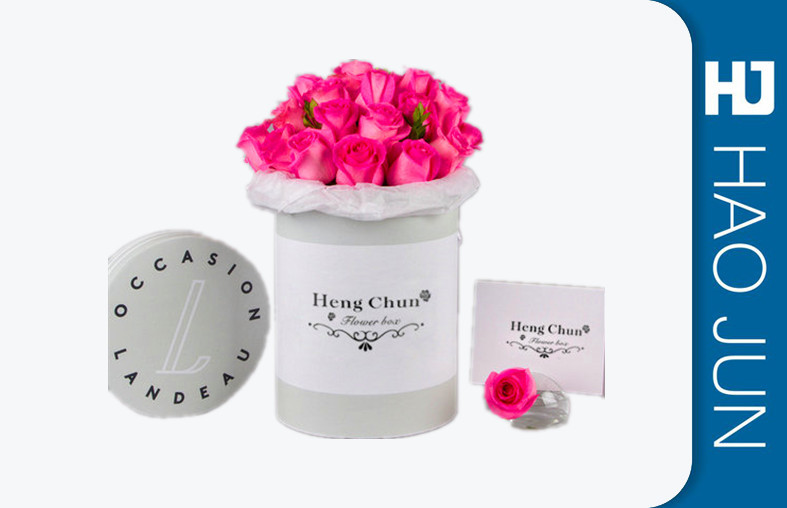 Hot Sell Paper Large Round Cardboard Flower Boxes Romantic Round Box With Ribbon