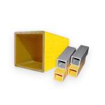 Non Conducting Fiberglass Square Tube Stock FRP Square Pipe Weather Resistance