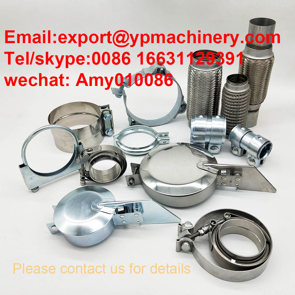 Exhaust System V Bend Heavy Duty Tube Clamps Stainless Steel Spot Welded