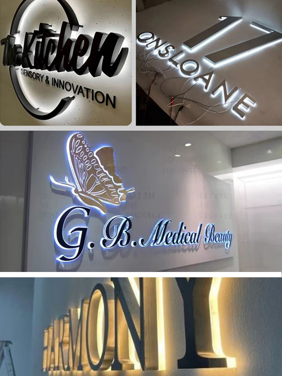 50000 Hours Working Lifetime Custom Mall Signage 3D Acrylic LED Light Sign for Wedding