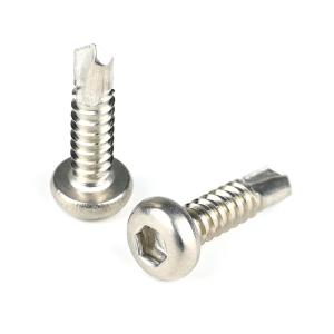 Quality Customized Stainless Steel Button Head Hex Socket Self Drilling Screw Parafuso Inox wholesale