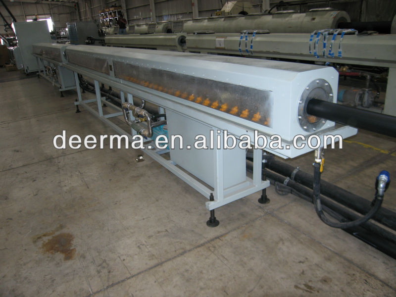 250mm PE Pipe Extrusion Line 15kw Water Pipe Production Line 55Rpm Screw Speed