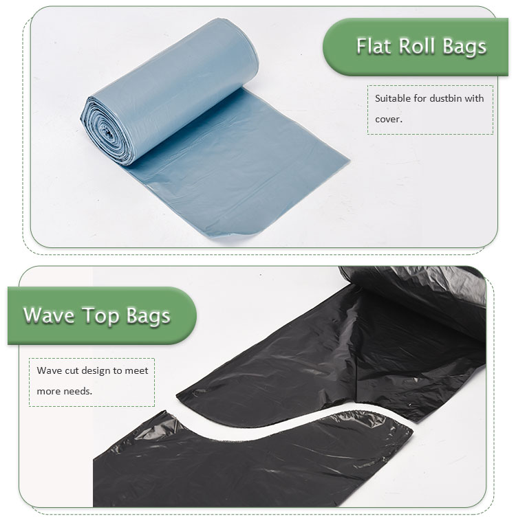 8-30L Household Garbage Bags 100-200 Count Closure Plastic Drawstring Rubbish Bags