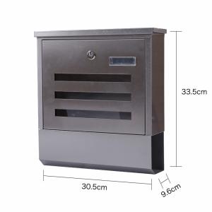 Quality Wall Mount Lockable Modern Outdoor Stainless Steel Mailbox Letterbox wholesale