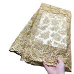 Supoo Gold Burnt Orange African Bridal Wedding Sequin Mesh Embroidery Tulle Lace