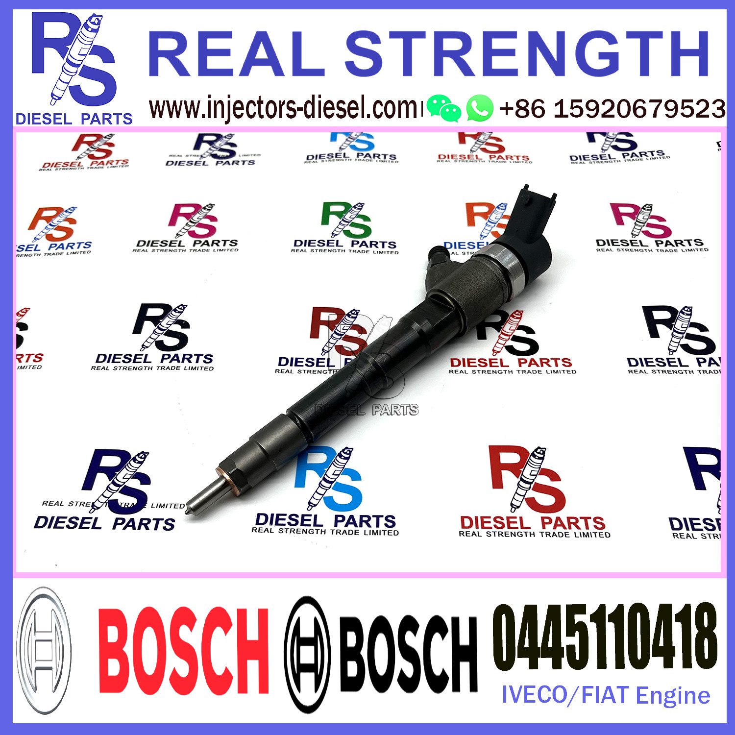 Original New Diesel Fuel Injector 0445110418 0986435212 For FIAT/IVECO 2.3D Engine