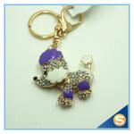 Rhinestone Mouse Shape Metal Key chain Metal Crystal Lovely Key Chain