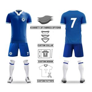 Quality Number Custom Team Jersey Breathable Moisture Wicking Soft Stretching football fan shirt wholesale