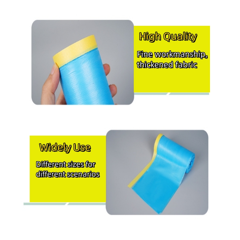 Universal Plastic Sheet Roll For Car Overspray Masking Film Single Sided