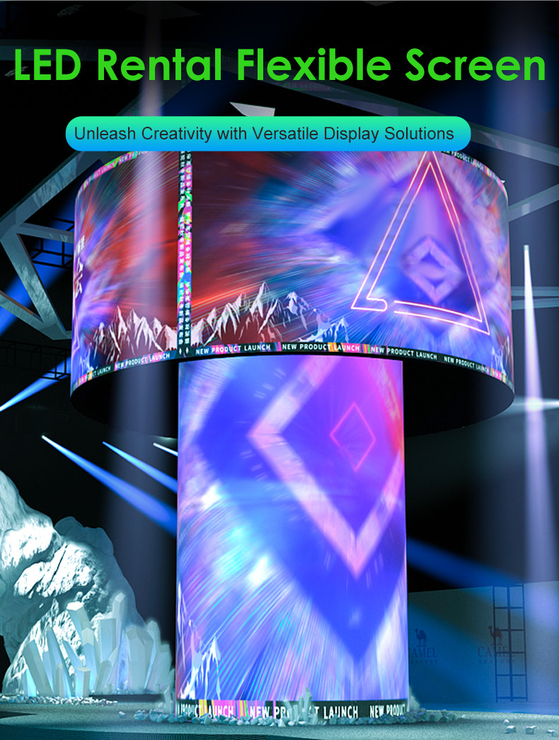 P2.604 LED Flexible Panel 1920Hz Stage Rental LED Display 9000cd/m2 With Back Maintenance