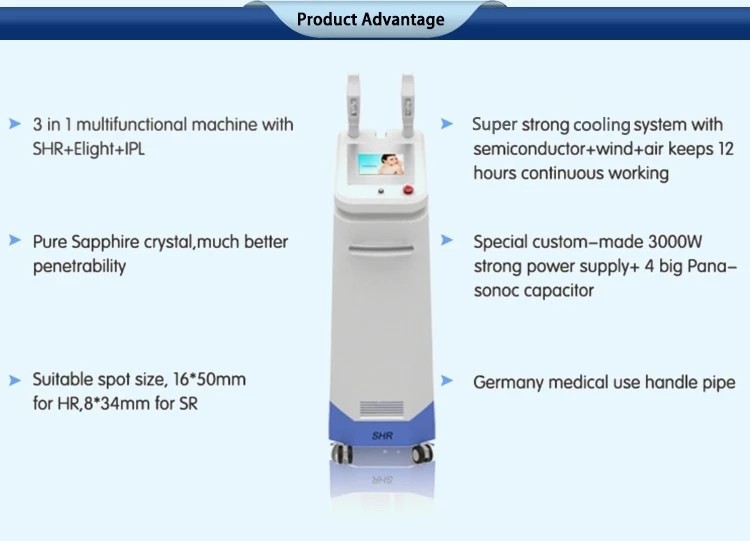 2018 AFT SHR Golden manufacturer super hair removal ipl shr laser machine electric threading hair removal
