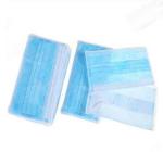 Blue 3 Ply Disposable Face Mask , Non Woven Fabric Face Mask Ear Wearing Type