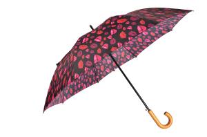 Quality Auto Open Diameter 98cm 23&quot;*8K Wooden Handle Umbrella wholesale