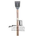 wooden street lamp outdoor fitness equipment massager