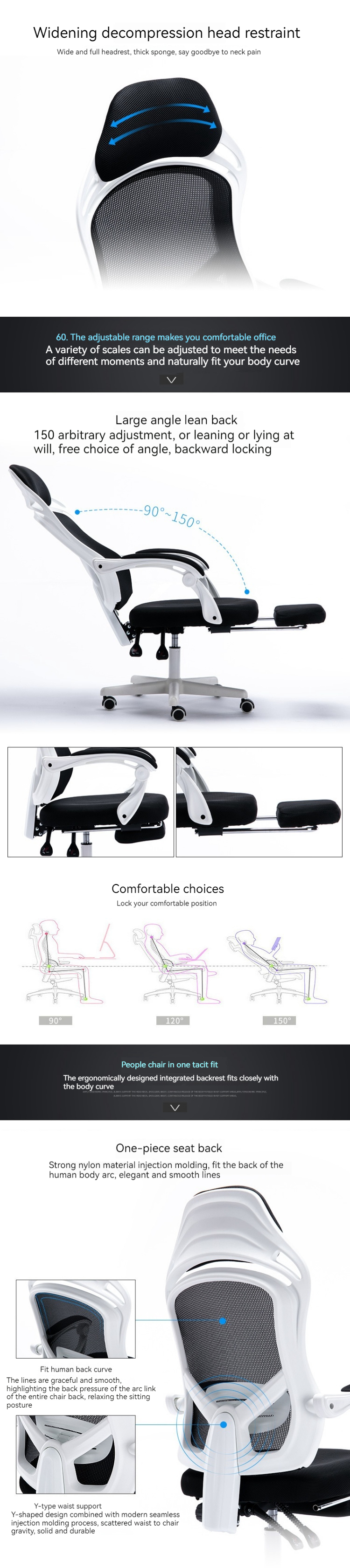 PU 3 years Office Furniture Support Lift Office Swivel Chair for Ergonomic Comfort