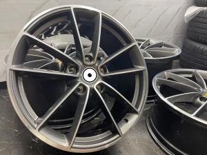 Quality 5 Double Spokes Genuine 20 Inch Alloy Wheels Grey Original For Porsche 911 wholesale