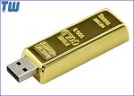 Shinning Gold Bar 32GB Pen Drives Sliding Brick Heavy Full Metal