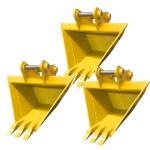 Construction 1.1cbm V Ditch Bucket Trapezoid For VOLOV KOBELCO HITACHI