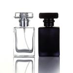 30ml Perfume Spray Pump Clear Black Aluminum Glass