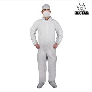 Quality ISO9001 Hospital Disposable Medical Coveralls Overalls With Hood SMS 35gsm wholesale