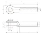 1 Inch Open Swage Socket Wire Rope Galvanized Carbon Steel