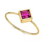 14K Gold Dipped Cubic Zirconia Crystal Ring OEM Rhinestone Ring