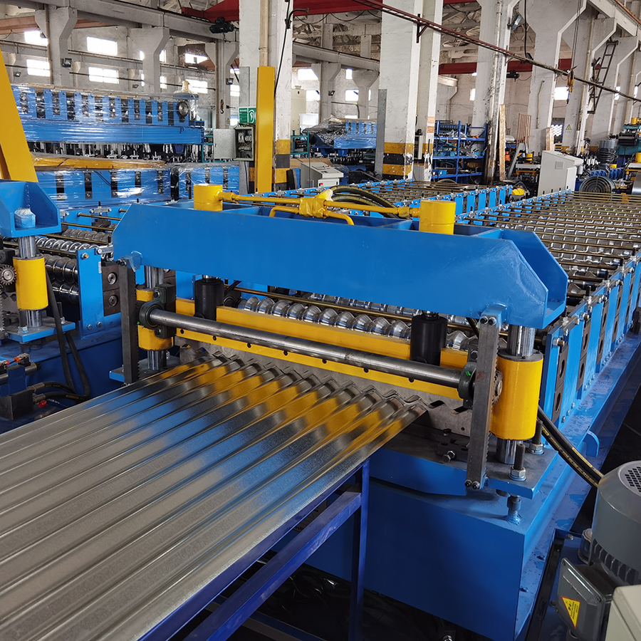 Triple Layer Roof Sheet Roll Forming Machine Corrugated Tile