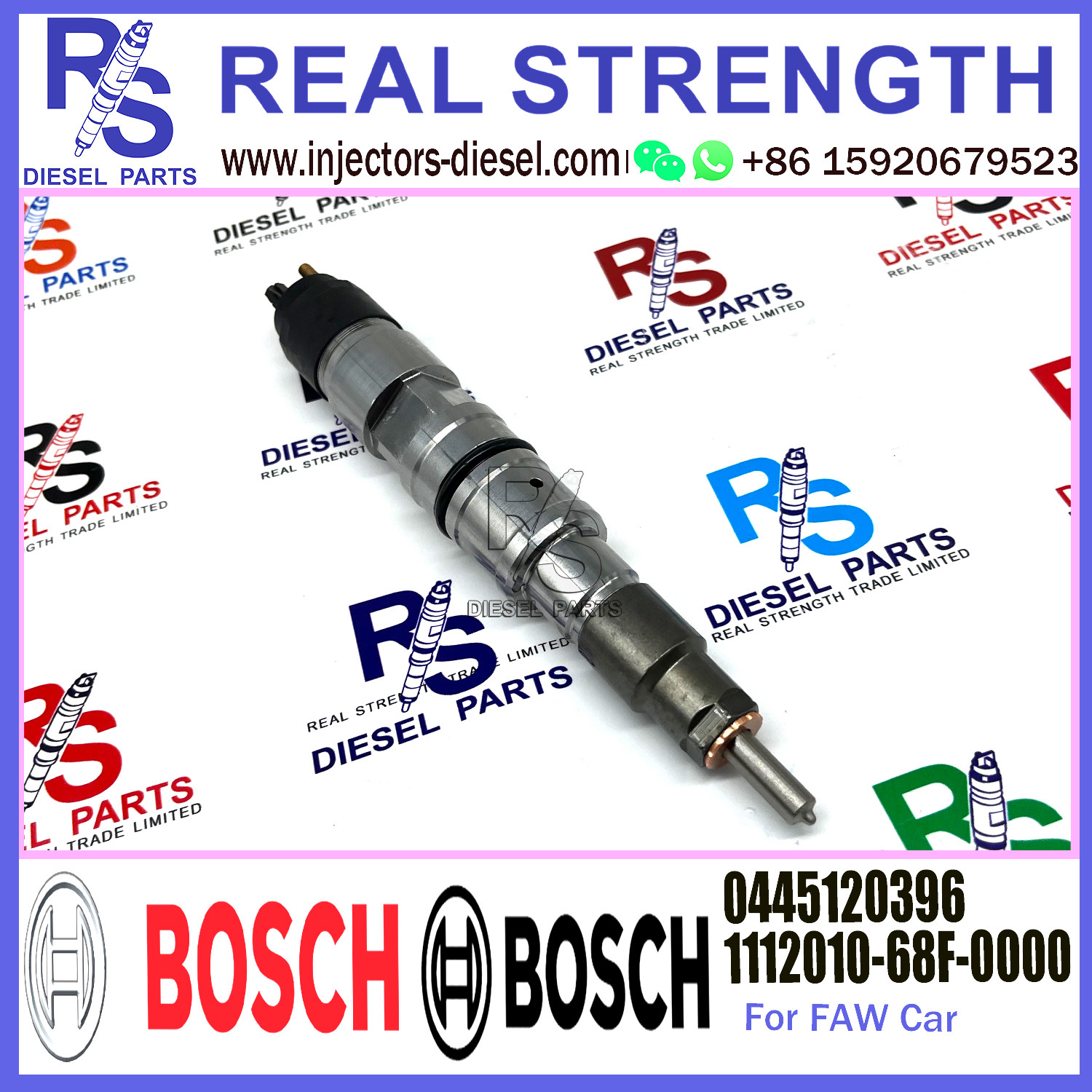 0445120396 1112010-68F-0000 Bosch Diesel Injector For FAW Jiefang De CA6DM2 EU4