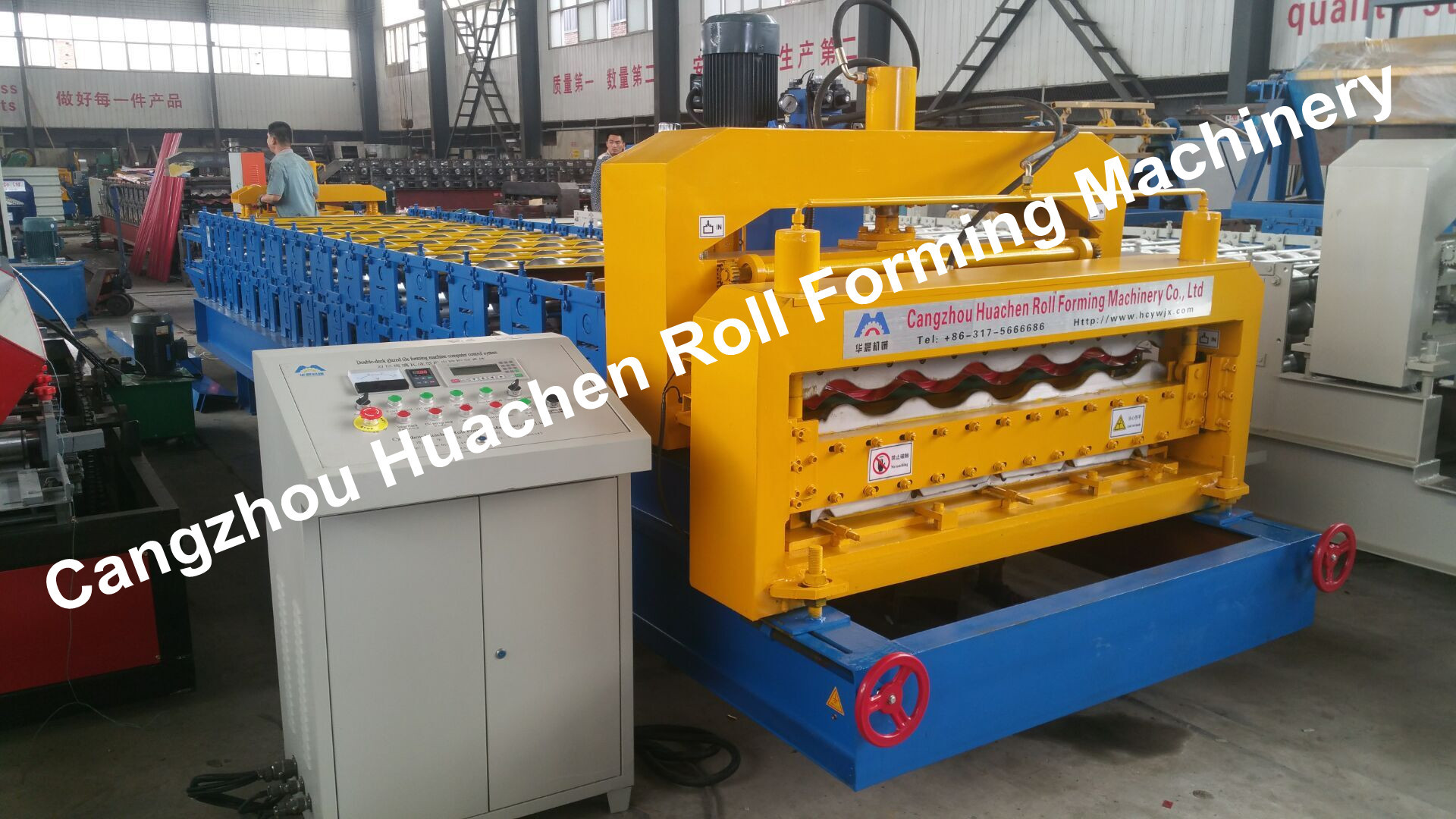 CE Two Profile Panel Double Layer Roll Forming Machine High Speed