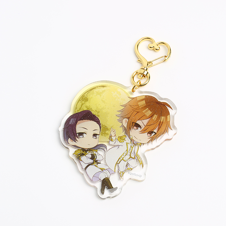 Anime Printed Acrylic Glitter Epoxy Charms Double Sided Non Toxic