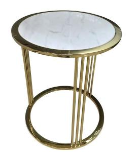 Quality stone top stainless steel metal side table/End table/coffee table for hotel furniture,casegoodsTA-0082 wholesale