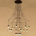 Modern 110V 220V 240V LED black wireflow pendant light lamp Wireflow Chandeliers
