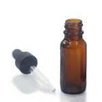 Plastic PP Cap Boston Glass Bottles 15ml Amber Glass Bottles With Dropper