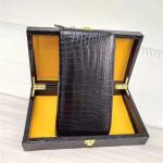 Authentic Crocodile Belly Skin Men's Large Card Wallet Genuine Real Alligator