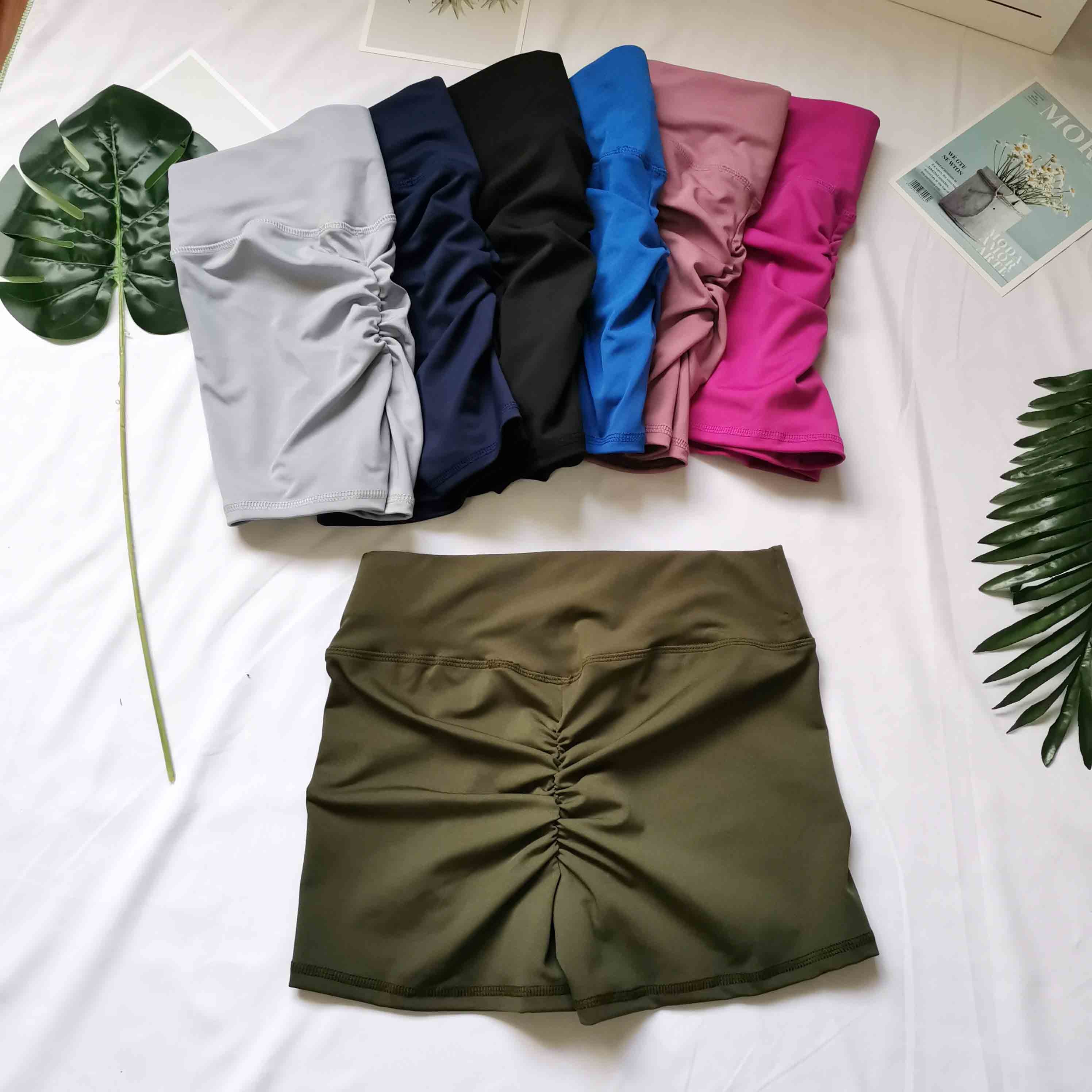 Breathable Tibetan Green Yoga High Waisted Shorts Gym Shorts And Leggings