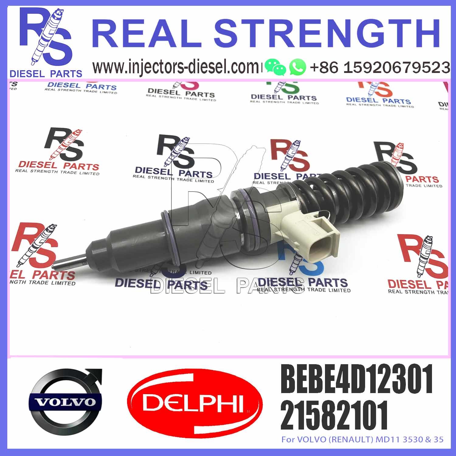 Direct Sale Diesel Fuel Injector 21582101 20747797 BEBE4D12301 For V-O-L-V (RENAULT) MD11 3530 & 35