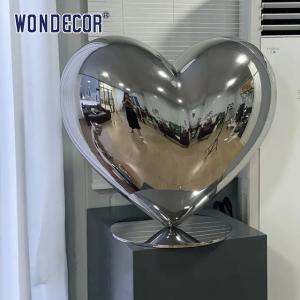 Quality Customized Small Indoor Love Mirror Stainless Steel Sculpture wholesale