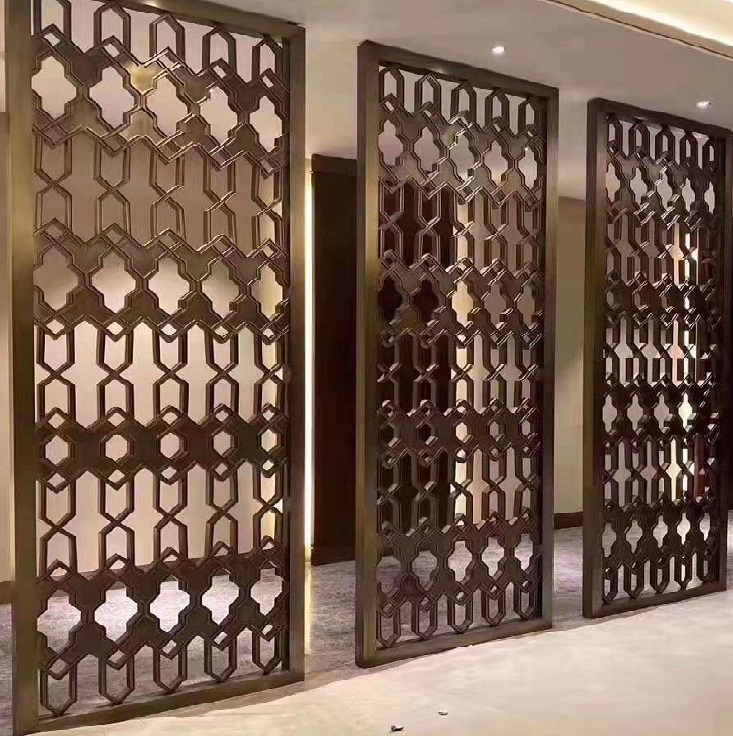 Stainless Steel Decorative Perforated Partition Panels Indoor Screens Room Dividers